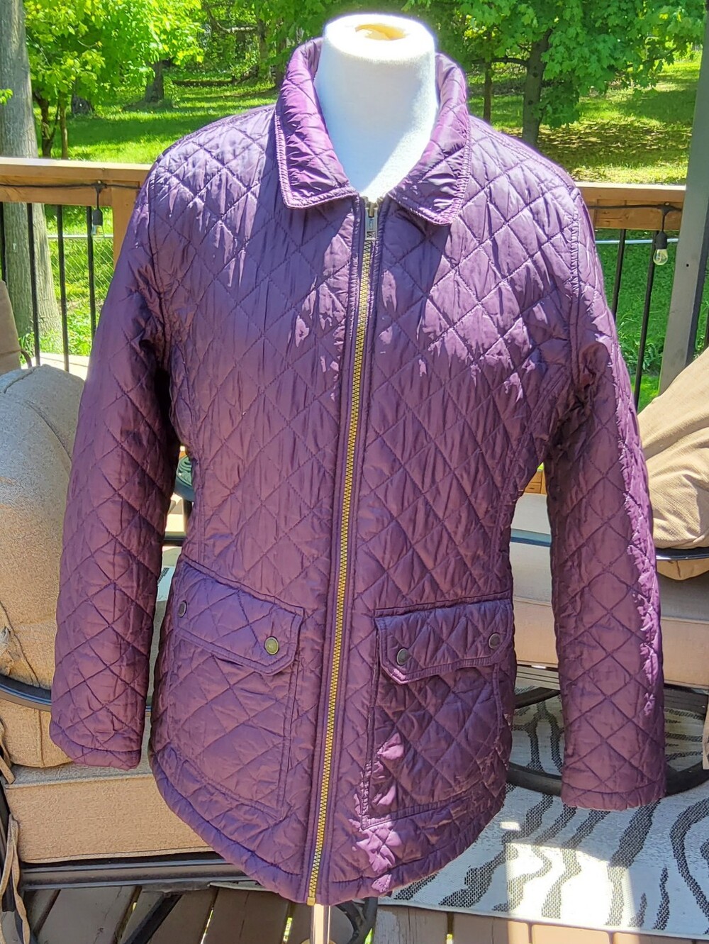 Weatherproof Vintage Quilted Jacket in Deep Purple